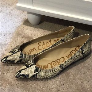 Sam Edelman Snake Print Flats